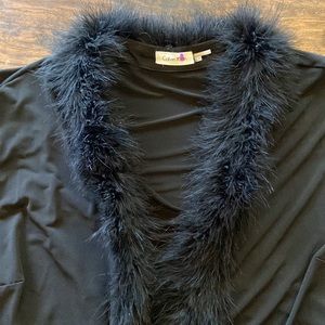 NEW Tags attached Calvin Klein faux fur collar jacket. Size 3x.